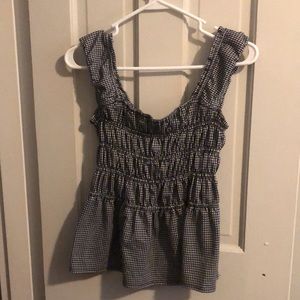 Black and White Checkered Summer Tank Top